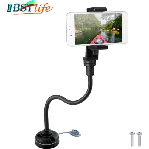 Kayak Canoe Phone Mount Base Cellphone Holders with Flexible Long Arm Dinghy Marine Boat Photograph Camera Bracket Accessories