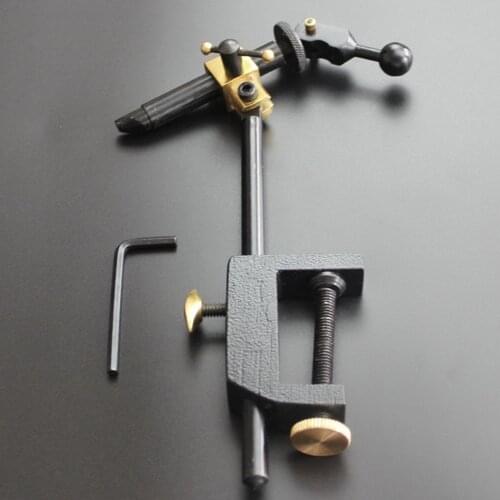 C-Clamp Base Black Fly Tying Vise Fly Tying Desk Tool For Outdoor Fly Tying