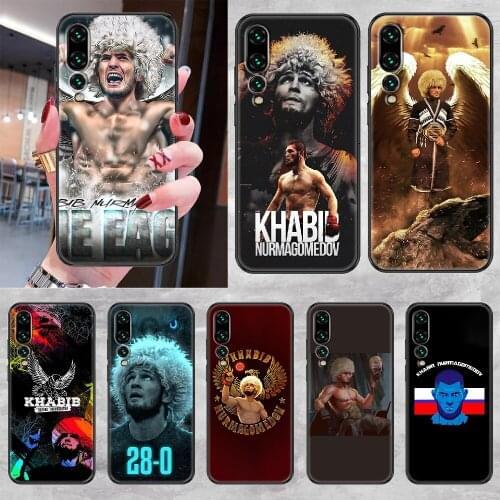 Fight Khabib Nurmagomedov Phone case For Huawei P Mate P10 P20 P30 P40 10 20 Smart Z Pro Lite 2019 black painting shell silicone