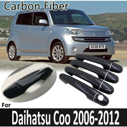 Black Carbon Fibe for Toyota Caldina T240 2003~2007 2004 2005 2006 Chrome Door Handle Cover Refit Car Accessories