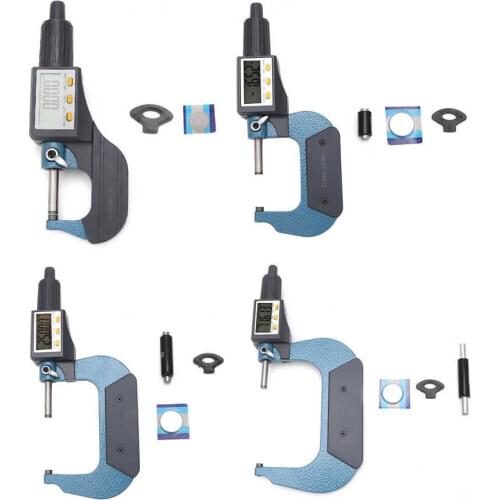 Portable Micrometer Ruler Plated Alloy Digital Display Low Error 0 001mm