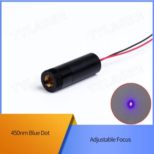 D12X45mm Adjustable Focus 450nm 5mW 10mW 20mW 30mW 50mW 80mW Blue Dot Laser Diode Module Industrial Grade ACC Driver TYLASERS