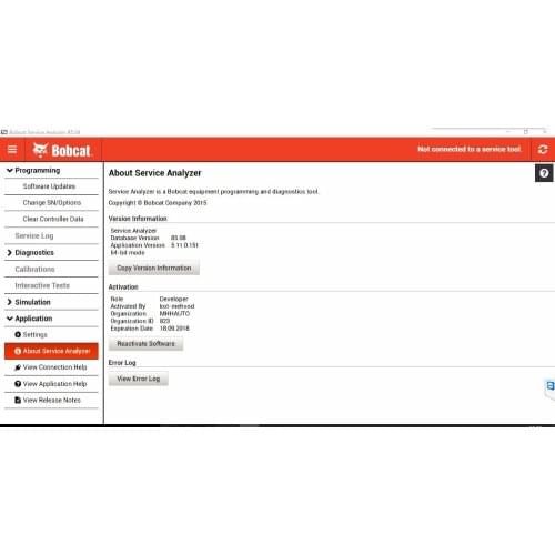 BOBCAT Service Analyzer V88.25+Keygen