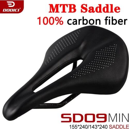DODICI Short Nose Universal Carbon Fiber Leather saddle Road Mountain Folding Hollow Comfortable Soft bike seat powe Cushion Bag