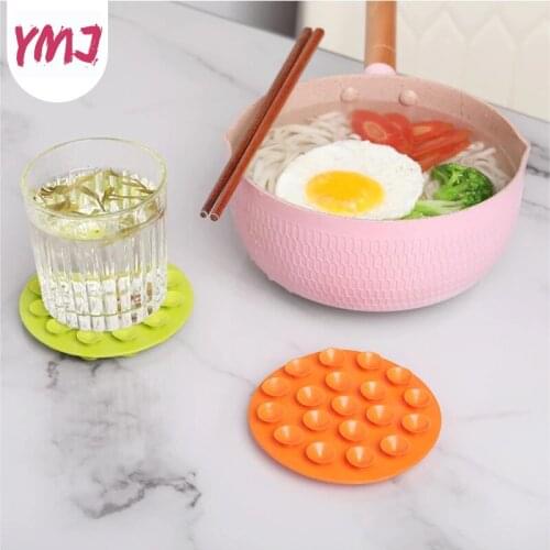 Double-sided Suction Cup Non-slip Anti-scalding Heat Insulation Table Pot Mat Kitchen Cooking 19 Suction Cup Mat Tableware Fixed