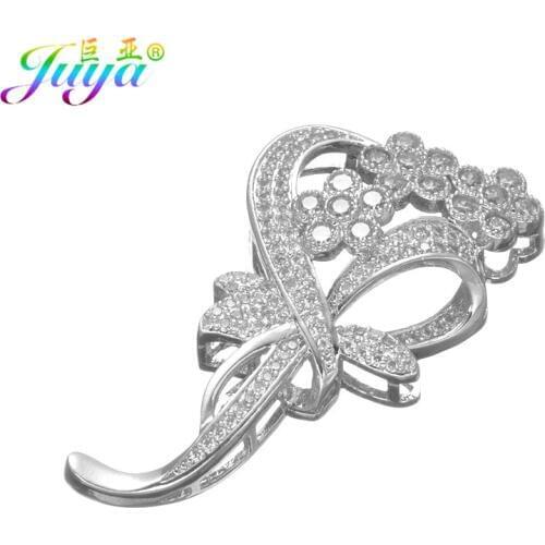 DIY Jewelry Findings Supplies Floating Bowtie Connector Pendant Accessories For Women Natural Stones Pearls Cage Necklace Making