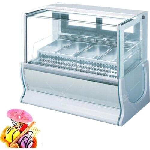 Commercial Freezer Ice Cream Display Cabinet Ice Porridge Freezer 8 Round Barrels Hard Ice Cream Showcase For Sale
