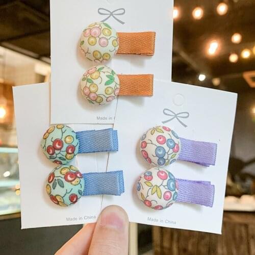 Korean Style Colorful Female Duckbill Clip Headdress Simple Round Ball Adult Children Hairpin for Women Fashion Hair Accessories