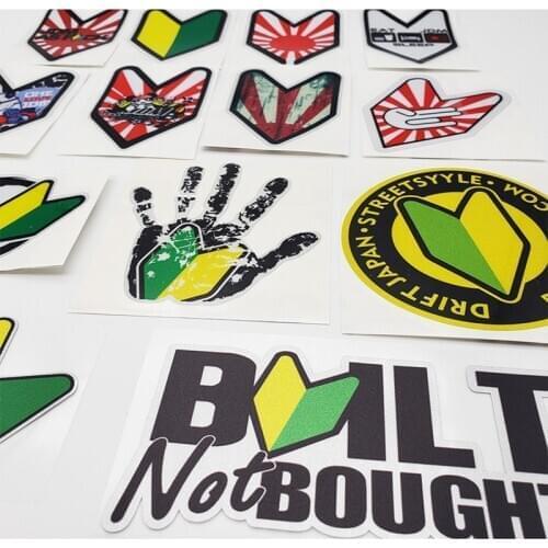 TOP Car Stickers JDM Culture Body Reflective PVC Material Improve Safety Factor HD 3D Personality Fashionable Cool LIGR Shark