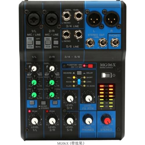MG10XU Mixer with effect small performance professional Mixer effect console