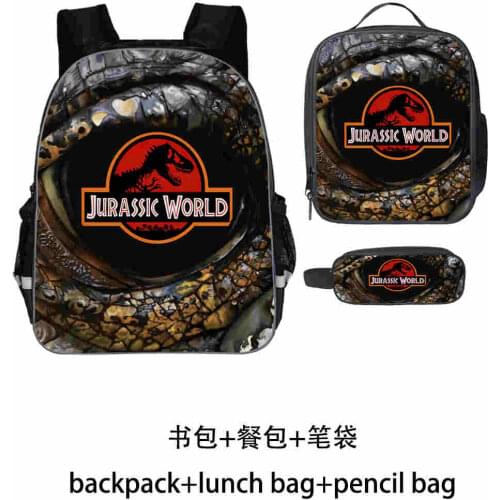 Cute dinosaur 3D printing schoolbag set boy girl children backpack student schoolbag children schoolbag children schoolbag child