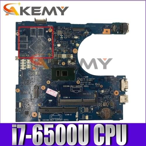 Original Laptop motherboard For DELL Inspiron 15 5559 5759 5459 3559 I7-6500U Mainboard CN-0GGN3F 0GGN3F AAL15 LA-D071P SR2EZ