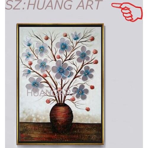 Hand Painted Oil Paintings for Living Room Wall The Blossom Home Decoration Wall Art Poster Plants Draw Hotel Decor No Frame