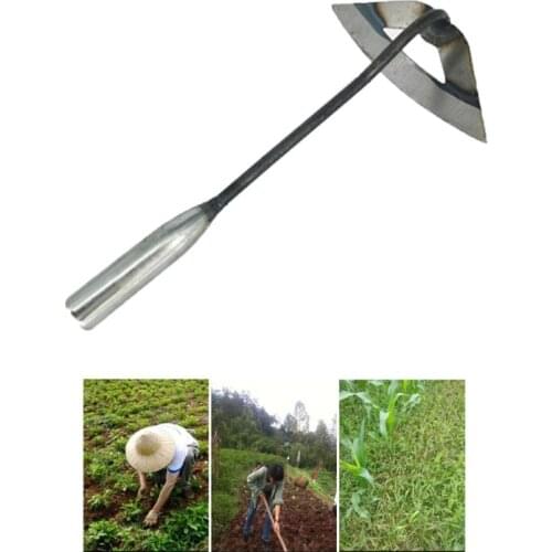 Full Manganese Steel Hand-held Hoe Garden Planting Hoe Weed Puller Farm Garden Tool Weeding Accessories Sharp Durable H3CF