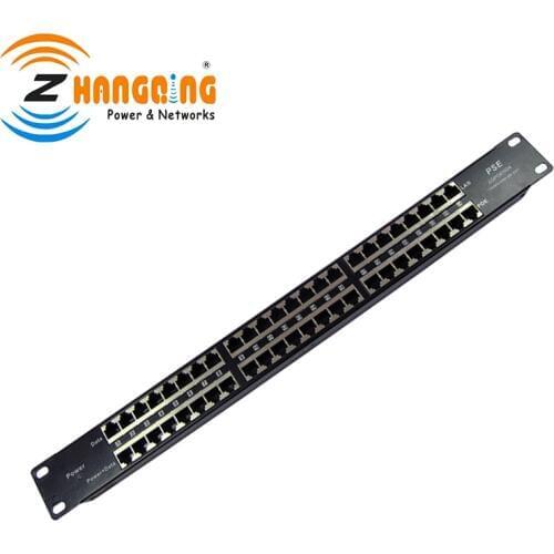 24port rack mount 100 Mbps RJ45 1U Ethernet Network Patch Panel Passive 802.3af/at POE injector For Routerboard AP