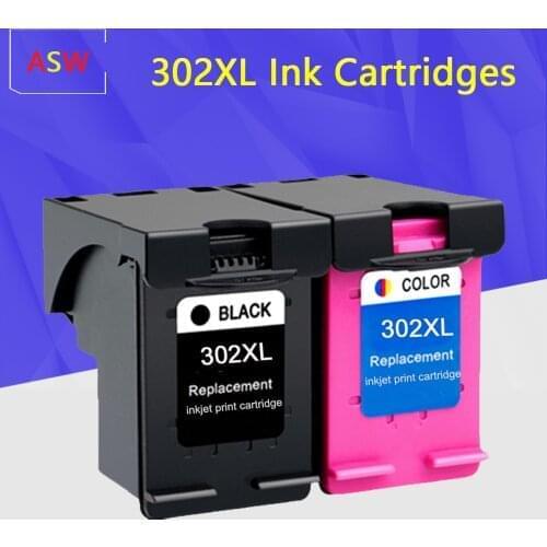 ASW Replacement for HP302XL for hp302 302 xl 302xl Ink Cartridge For HP Deskjet 2130 3630 ENVY 4520 Officejet 4650 printer