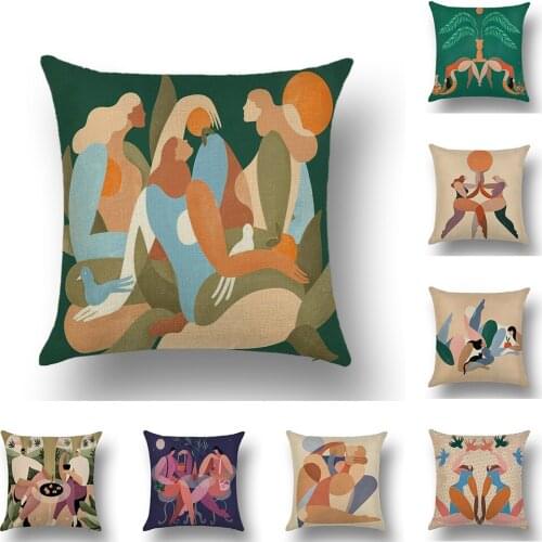 Modern Simplicity Decorative Cushion Cover Abstract Art Office Home Decor Sofa Pillow Case Ins Style Throw Pillows Cover 45x45cm