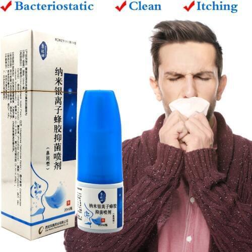 3pcs Nano Silver Ion Propolis Antibacterial Spray Nasal Cure Rhinitis Sinusitis Nose Spray Bottle Anti-snore Apparatus Health