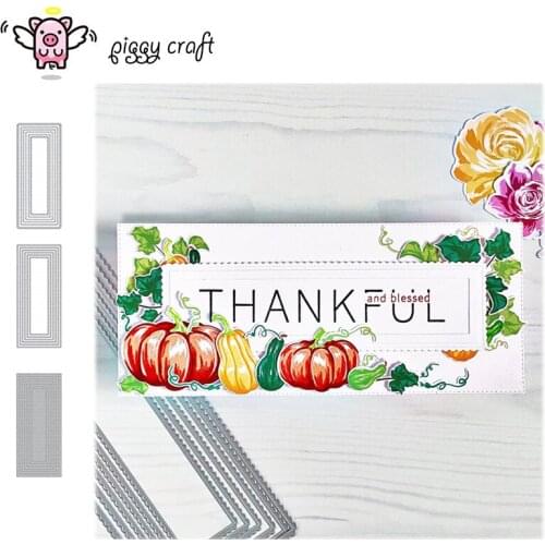 Piggy Craft metal cutting dies cut die mold Various rectangular frames Scrapbook paper craft knife mould blade punch stencils
