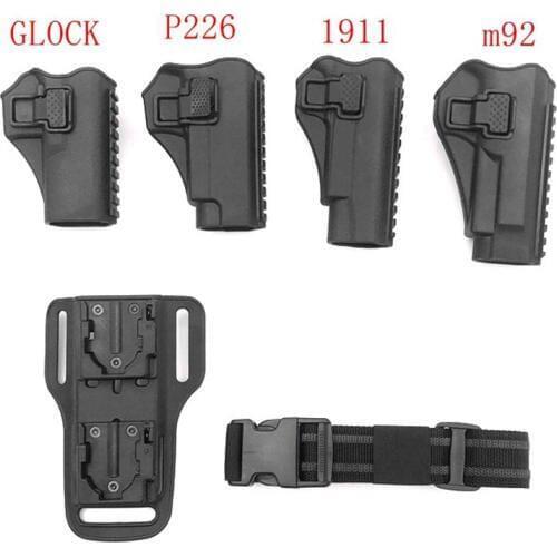 Tactical Glock Gun Holster Pistol Bag Adjustable Height Quick Pulling Device for Outdoor Hunting Accessories 1911 M92 P226 M92 G