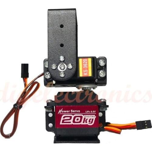 Controllable Electric Rotating Pan Robot Servo High Torque Waterproof Digital Steering Gear KS-3620 for Robotic Smart Car DIY