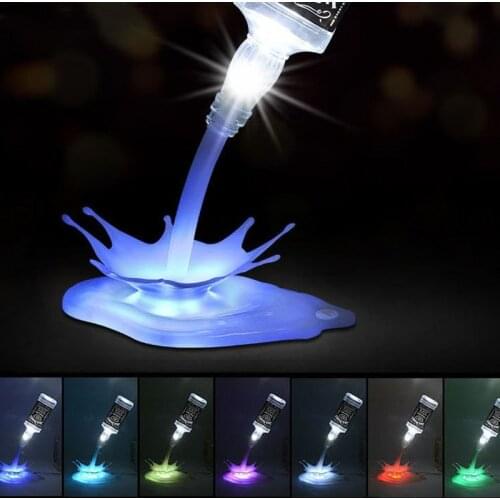 USB Touch Control 3D Bottle Wine Pouring Shape LED Night Light Bedside Lamp Bar Wedding Party Home Christmas Decoration Lighting