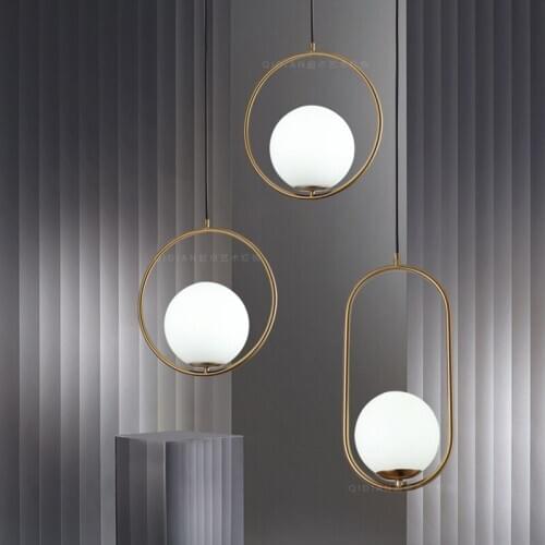 Vintage iron glass ball chandeliers ceiling chandelier lighting hanging lamp nordic decoration home dining room