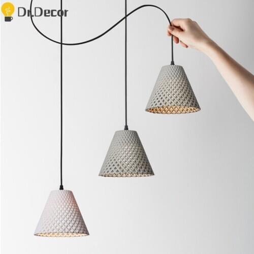 Nordic Vintage Resin Led Pendant Lights Lighting Bedroom Bedside Lamp Living Room Cafe Bar Decoration Dining Room Hanging Lamps