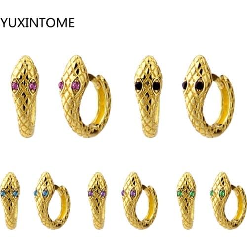 925 Sterling Silver Small Snake Hoop Earrings For Women Personality French Daily Gold Silver Earrings Jewelry Pendanties