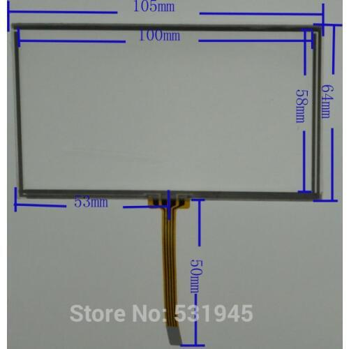 ZhiYuSun POST 4.3inch touch screen glass 105*65 touch panel digitizer for GPS PSP