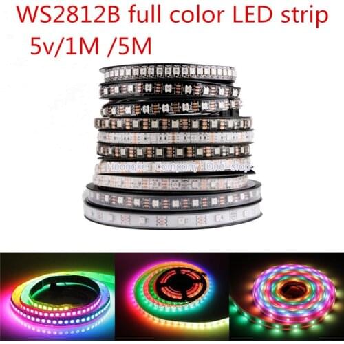 0.5-1m/batch WS2812B WS2812 LED light with black/white PCB waterproof IP30/65/67 DC5V