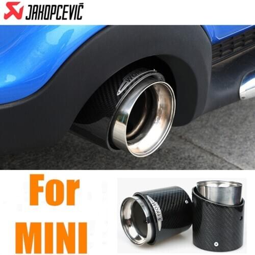 1 Piece Real Carbon Exhaust Muffler Tips for MINI Cooper JCW R50 R53 R55 R56 R57 R58 R59 R60 R61 F54 F56 F57 F60 Exhaust Pipes