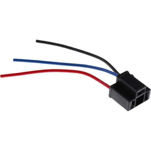 1 Pcs Universal Car H4 Headlight Female Socket 3 Wire Wiring Harness Connector 5.12X0.98 Inch