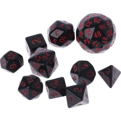 10 Pcs/Set Game Dice Multi Sided Dices Mixing Party Games Club Gifts Creative Adult Children For Dungeon D & D Games Play