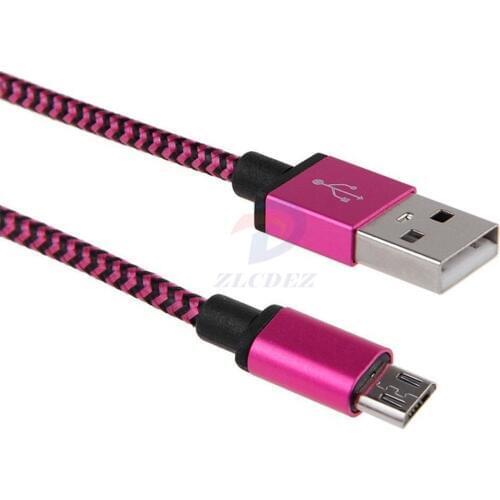 100pcs 1M 3FT 2M 6FT 3M 10FT Aluminium Fabric micro 5pin 8pin typeC usb cable Date Sync Charger Cable for Sumsung Iphone 8 7 6