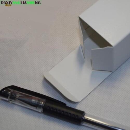 100pcs/lot 3x3x12cm 30ml White card Paper Boxes DIY Lipstick Perfume Essential Oil Bottle packaging cases two tuck tube box