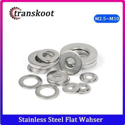 120pcs/set M2 M3 M4 M5 M6 M8 M10 Stainless Steel Metric Flat Wahser Assortment Kits