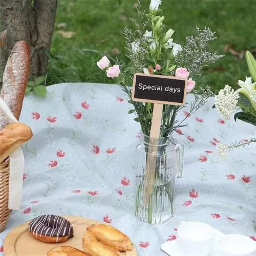 20Pcs Mini Wooden Chalkboard Plant Markers Creative Blackboard Signs Garden Flowers and Plants Tags Garden Decoration Tools