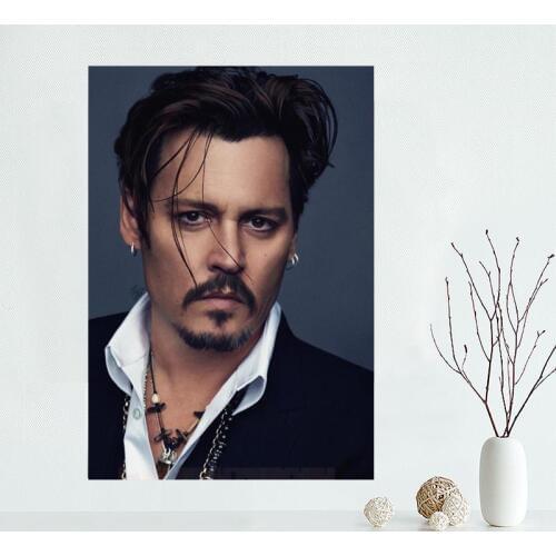 2020 New Product Johnny Depp Poster Custom Satin Poster Print Cloth Fabric Wall Poster Print Silk Fabric Print Poster