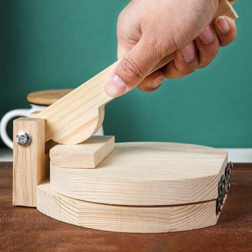 2021 Wood Tortilla Press Dumpling Skin Maker Presser Chapati Roti Taco Corn Maker Pressing Tools For Kitchen Gadget Accessories