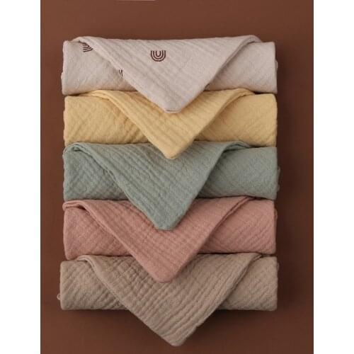 4 Layer Baby Handkerchief Soft Absorbent Gauze Burp Cloth Kids Wipe Cloth Newborn Face Towel Bibs Feeding Bath Towel