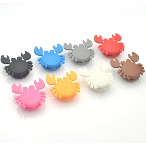 50pcs/lot Crab Shape Desktop clip clamps Silicone Cable Wire Organizer Cable Clip USB Charger Earphone Cord Holder Cable Winder