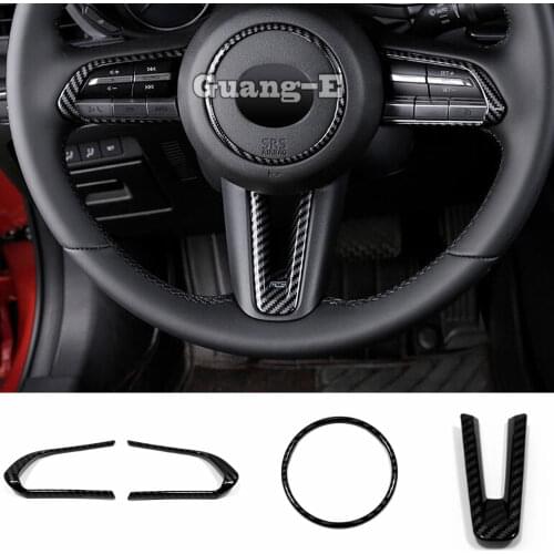 Car Styling Sticks Steering Wheel Bottom Interior Kit Trim Frame Lamp Parts Hoods For Mazda 3 Mazda3 Axela M3 2019 2020 2021