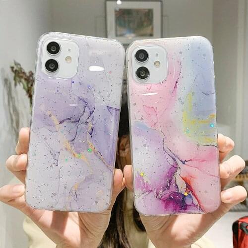 Moskado TPU Watercolor Phone Cover For iPhone 12 Mini 11 Pro Max X XR XS Max 7 8 Plus SE2020 Shockproof Soft Silicone TPU Cases