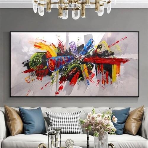 Large Size Colorful Musical Horn Painting Posters Abstract Canvas Prints and Posters Modern Wall Art For Hoouse Decoration