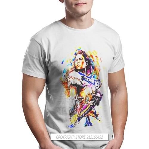 Horizon Zero Dawn Nora Hunter Game TShirts For Men Aloy Funny O-Neck 100% Cotton T Shirt