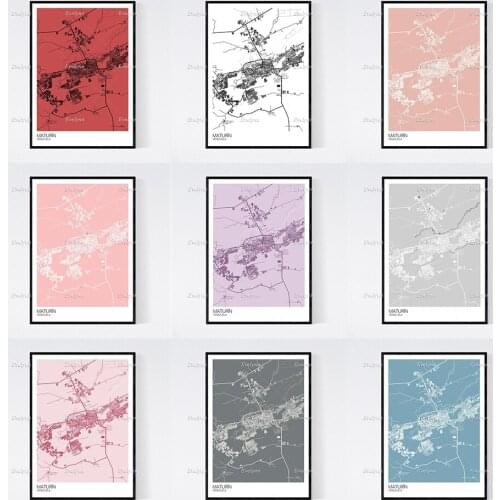 Maturin, Venezuela Map Art Print - Many Styles - Scandi / Vintage / Wall Art Canvas Modular Pictures Modern Home Decor Posters