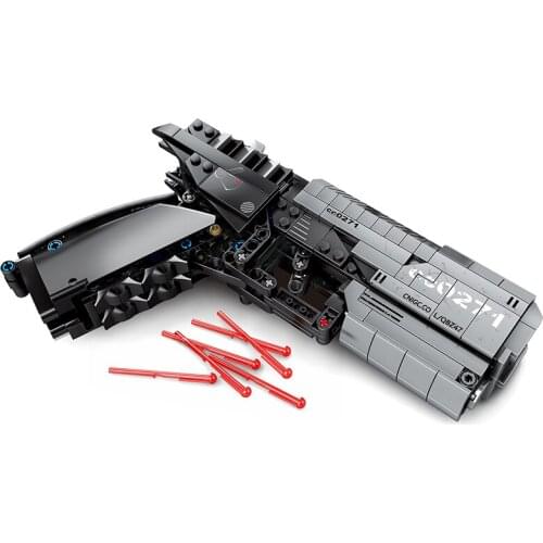 Wandering Earth Signal Gun High Technical Shooting Figures Bricks Pistol Can Fire Bullets Set Building Blocks Toys For Children