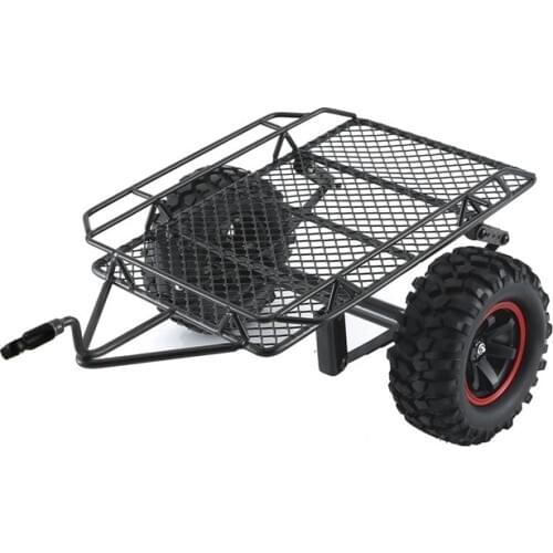 Metal Trailer Car Cargo Carrier for 1/10 RC Rock Crawler Traxxas TRX4 Axial SCX10 RC4WD D90 CC01 Redcat