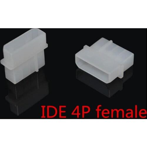 Molex white big 4P 4D female for PC computer ATX IDE Power connector plastic shell Housing
